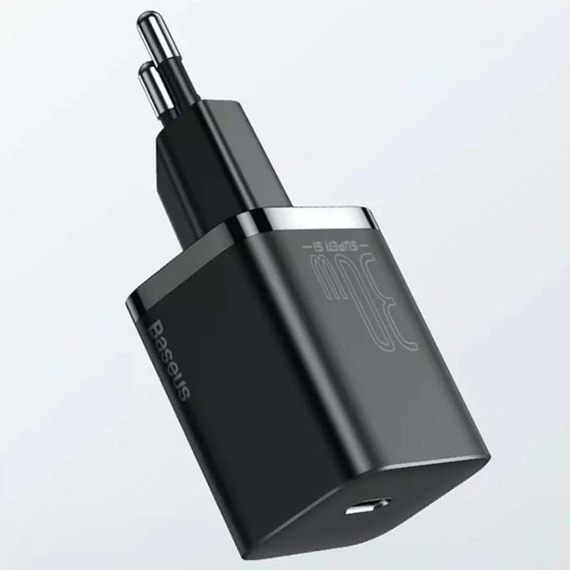 Мережевий зарядний пристрій Baseus Super Si Quick Charger 1C 30W (Чорний) (36270) - Фото 2 Мережевий зарядний пристрій Baseus Super Si Quick Charger 1C 30W (Чорний) (36270) - зображення 2