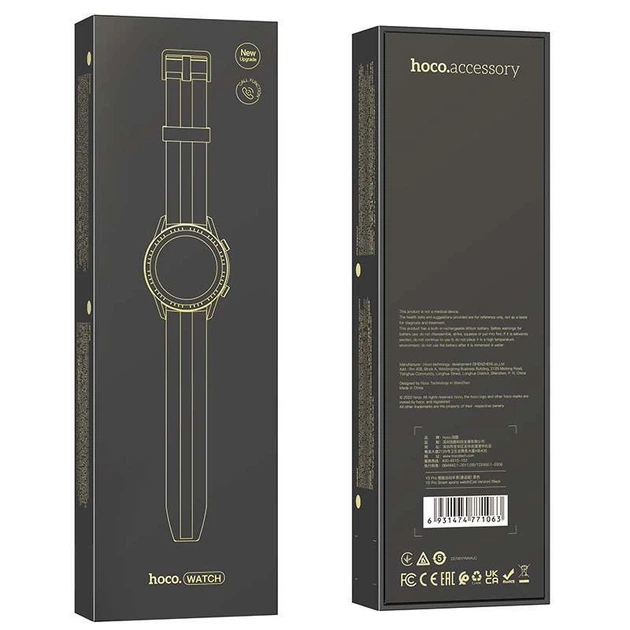 Смарт-годинник HOCO Smart Watch Y2 Pro (call version) (Чорний) (137914) - зображення 5