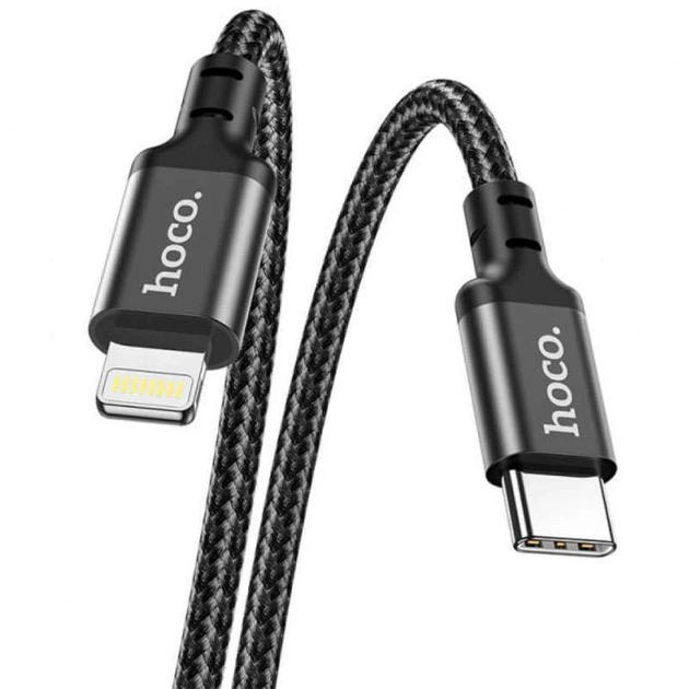 Дата кабель HOCO X14 Double Speed Type-C to Lightning Cable (1m) (Black) (156635) - Фото 3 Дата кабель HOCO X14 Double Speed Type-C to Lightning Cable (1m) (Black) (156635) - изображение 3