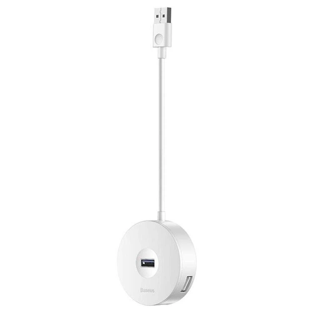 Переходник HUB Baseus Round Box USB to USB 3.0 + 3USB 2.0 (Белый) (89305) - Фото 2 Переходник HUB Baseus Round Box USB to USB 3.0 + 3USB 2.0 (Белый) (89305) - изображение 2