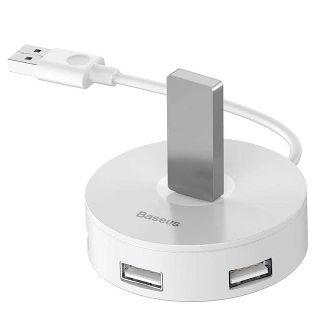 Переходник HUB Baseus Round Box USB to USB 3.0 + 3USB 2.0 (Белый) (89305) - Фото 3 Переходник HUB Baseus Round Box USB to USB 3.0 + 3USB 2.0 (Белый) (89305) - изображение 3