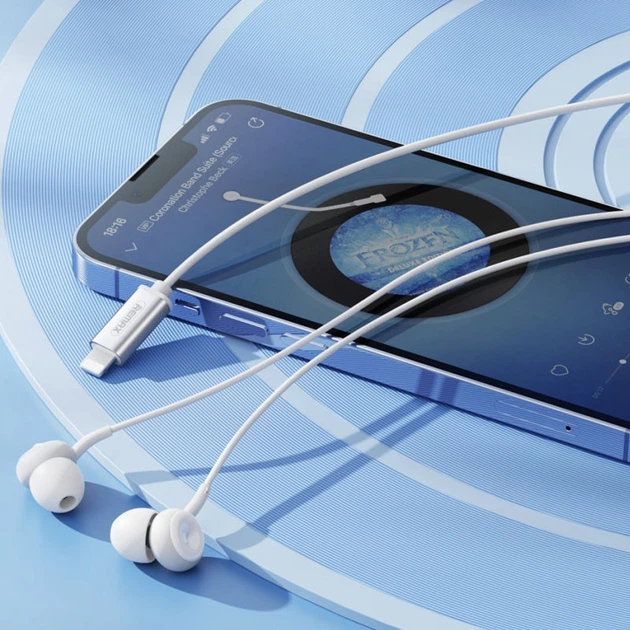 Наушники Remax RM-510i с микрофоном Lightning (White) (184006) - Фото 2 Наушники Remax RM-510i с микрофоном Lightning (White) (184006) - изображение 2