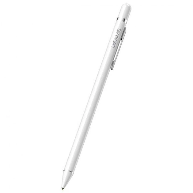 Стилус USAMS US-ZB057 Touch Screen (With clip) (Белый) (36398) - Фото 1 Стилус USAMS US-ZB057 Touch Screen (With clip) (Белый) (36398) - изображение 1