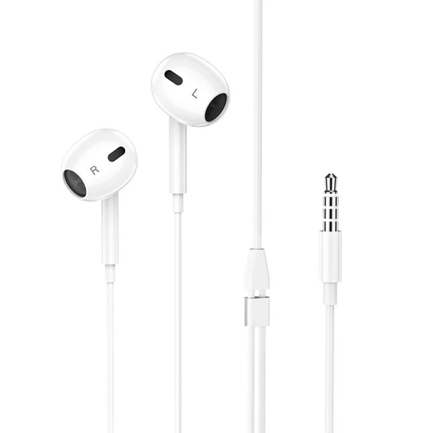 Стерео наушники HOCO M101 Max 3.5mm (White) (179764) - изображение 2