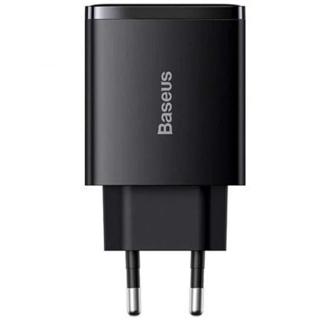 Сетевое зарядное устройство Baseus Compact Quick Charger 30W QC+ PD (1Type-C + 2USB) (Черный) (50738) - изображение 2