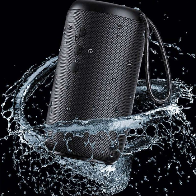 Bluetooth колонка USAMS US-YC011 Waterproof Wireless Speaker with Lanyard (Black) (156042) - Фото 6 Bluetooth колонка USAMS US-YC011 Waterproof Wireless Speaker with Lanyard (Black) (156042) - изображение 6