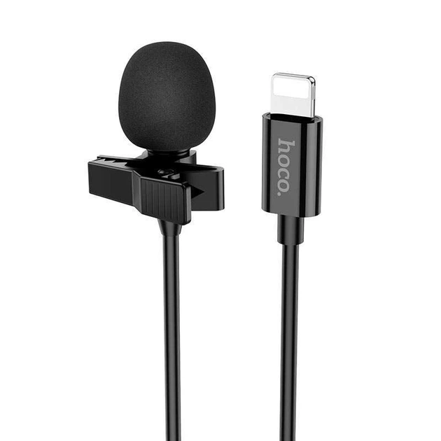 Микрофон петличный HOCO L14 Lightning (Black) (156584) - Фото 1 Микрофон петличный HOCO L14 Lightning (Black) (156584) - изображение 1