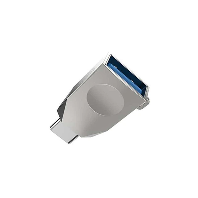 Перехідник HOCO UA9 USB OTG to Type-C (Сталевий) (104754) - Фото 3 Перехідник HOCO UA9 USB OTG to Type-C (Сталевий) (104754) - зображення 3