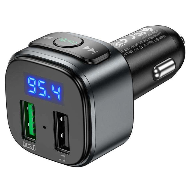 Автомобильное зарядное устройство FM модулятор HOCO E67 QC3.0 (Черный) (52634) - Фото 3 Автомобильное зарядное устройство FM модулятор HOCO E67 QC3.0 (Черный) (52634) - изображение 3