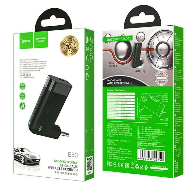 Bluetooth FM-трансмиттер HOCO E53 Dawn Sound, беспроводной (Черный) (159345) - изображение 6