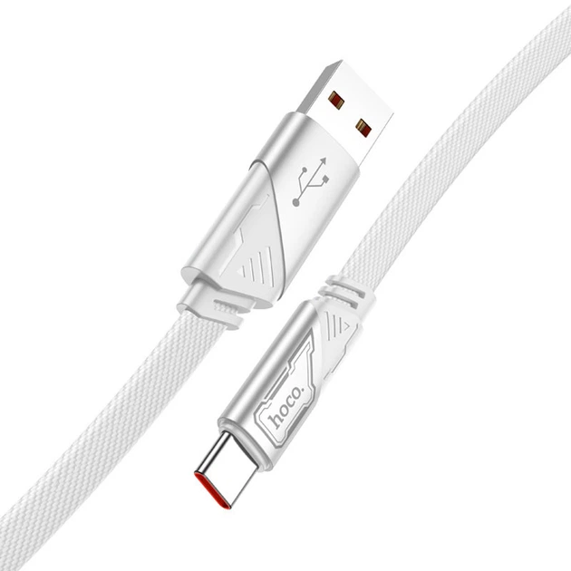 Дата кабель Hoco U119 Machine charging data USB to Type-C 5A (1.2m) Gray - Фото 3 Дата кабель Hoco U119 Machine charging data USB to Type-C 5A (1.2m) Gray - зображення 3
