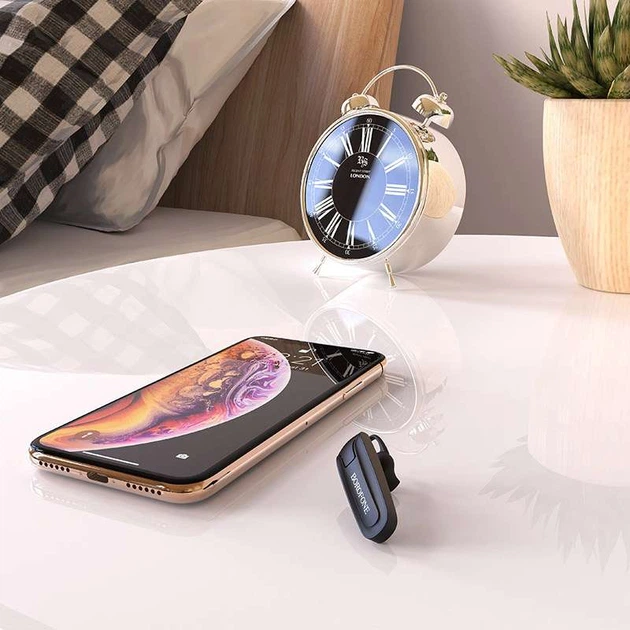 Bluetooth моно-гарнитура Borofone BC21 (Черный) (135242) - Фото 4 Bluetooth моно-гарнитура Borofone BC21 (Черный) (135242) - изображение 4