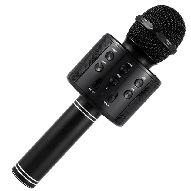 Караоке Мікрофон-колонка WS858 (Black) Epik (181407) - Фото 2 Караоке Мікрофон-колонка WS858 (Black) Epik (181407) - зображення 2