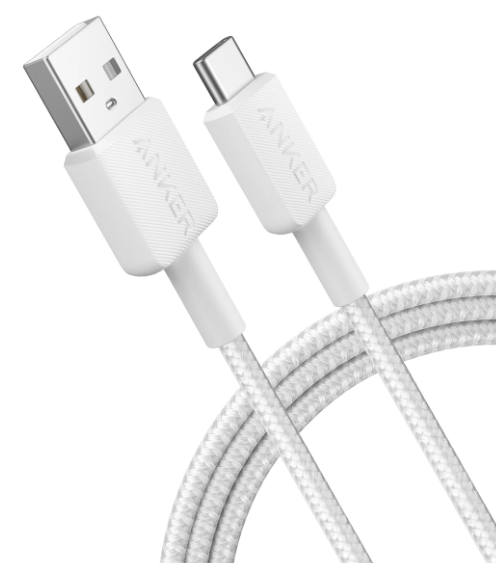 Кабель 322 USB-A to USB-C - 1.8m Nylon White Anker (teh0022030) - Фото 2 Кабель 322 USB-A to USB-C - 1.8m Nylon White Anker (teh0022030) - изображение 2