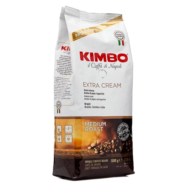 Кофе в зернах Kimbo Bar Extra Cream, 1 кг - Фото 1 Кофе в зернах Kimbo Bar Extra Cream, 1 кг - изображение 1