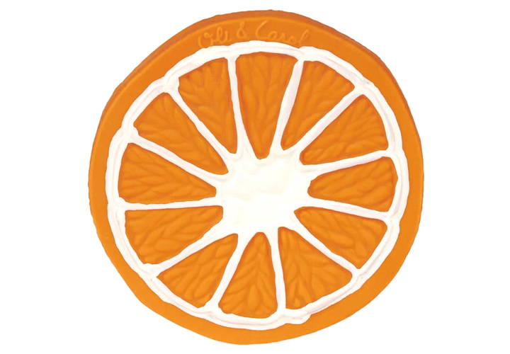 Gryzak-zabawka Oli & Carol pomarańcza clementino 1 szt (8437015928647) - obraz 1
