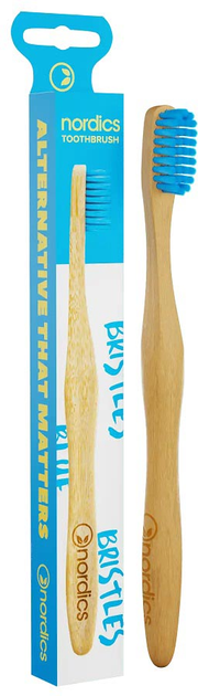 Szczoteczka do zębów Nordics Bamboo Toothbrush bambusowa Blue 1 szt (3800500324029) - obraz 1