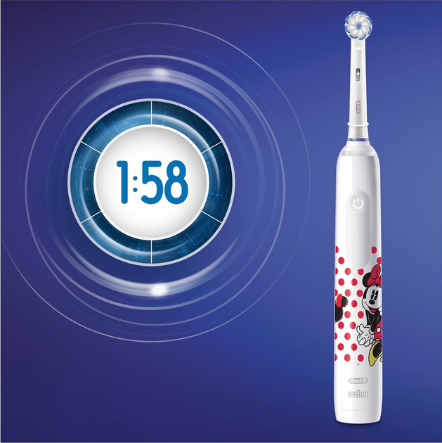 Szczoteczka elektryczna Oral-B Pro 3 Junior Minnie Sens (8006540760703) - obraz 4
