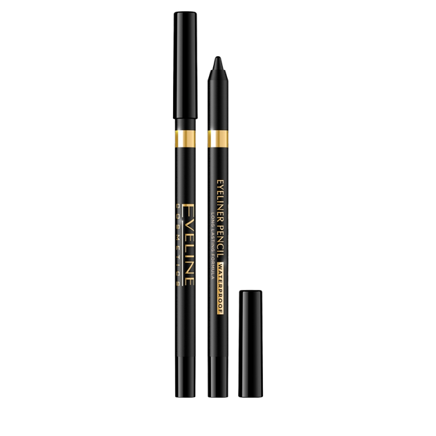 Kredka do oczu Eveline Cosmetics Eyeliner Pencil Waterproof wodoodporna Black 9 g (5901761936469) - obraz 1
