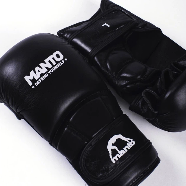 Перчатки для MMA MANTO Shooter Gloves PRO Black White (MNG008_BLK-WHT_3M) - изображение 2