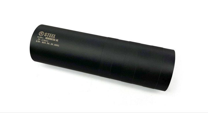Глушитель Steel IMMORTAL XL AIR для калибра .223 резбление 1/2x28 - 160мм. Цвет: Черный, ST053.000.000-45 - изображение 2