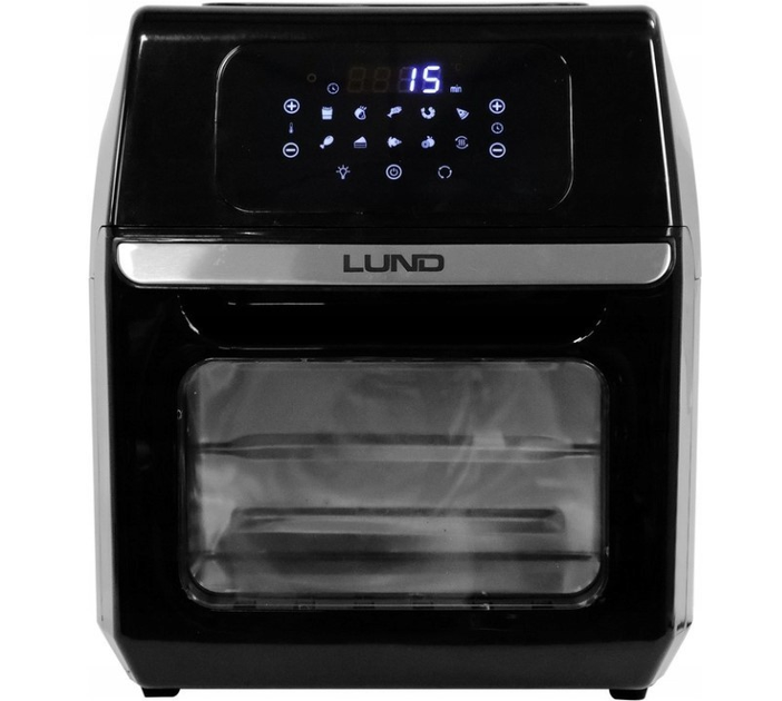 Аерофритюрниця мультипіч Lund 67590 1800 Вт 12 л з функцією сушіння грибів та фруктів Чорна - зображення 3