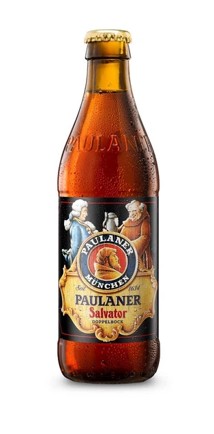 Упаковка пива Paulaner Salvator темное нефильтрованное 7.9% 0.33 л x 24 шт (4066600611349) - Фото 2 Упаковка пива Paulaner Salvator темное нефильтрованное 7.9% 0.33 л x 24 шт (4066600611349) - изображение 2