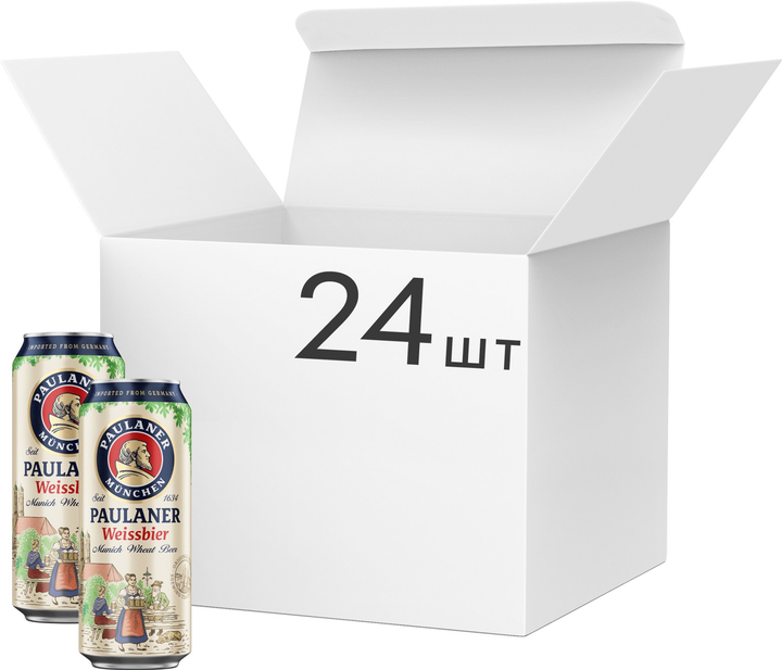 Светлое пиво Paulaner Hefe Weißbier Naturtrüb 0.5 л нефильтрованное