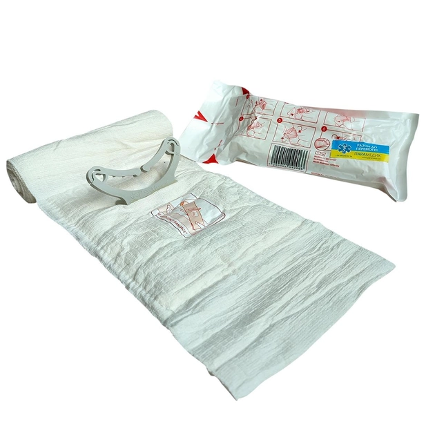 Ізраїльський бандаж (Israeli bandage) 6″ з однією подушечкою білий - зображення 1