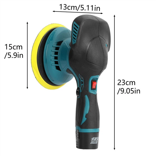 Полировальная машинка Waxing Polisher YK49 аккумуляторная с насадками 1250W (3_03720) - Фото 8 Полировальная машинка Waxing Polisher YK49 аккумуляторная с насадками 1250W (3_03720) - изображение 8