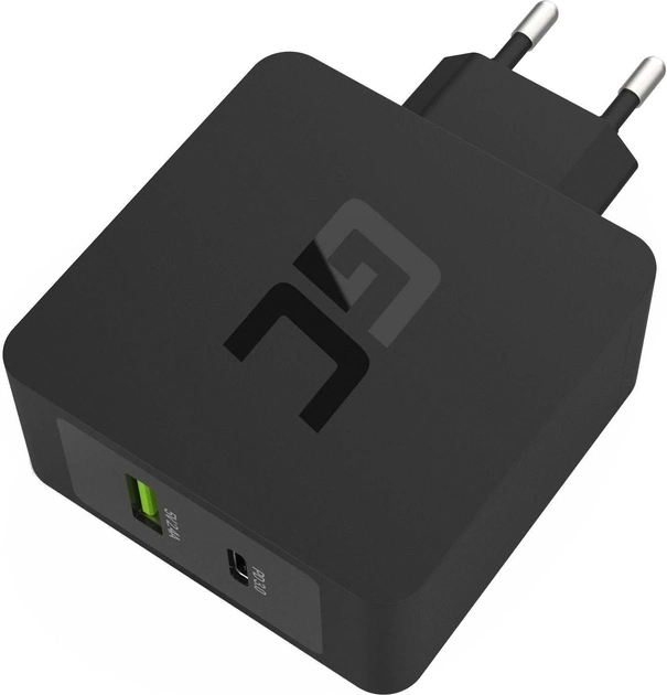 Ładowarka sieciowa Green Cell Charger USB-C Power Delivery USB3.0 Quick Charge 45W Czarna (5903317222194) - obraz 2