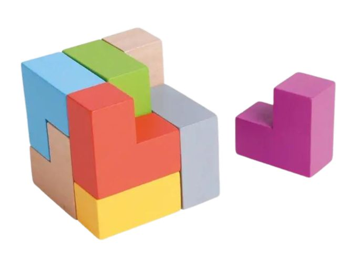 Головоломка iWood Дерев'яний куб 3D в коробці (6935494725860) - зображення 2