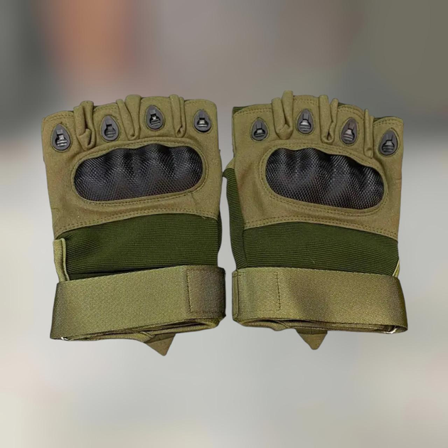 Перчатки тактические Беспальцевые, цвет Олива, размер M - изображение 1
