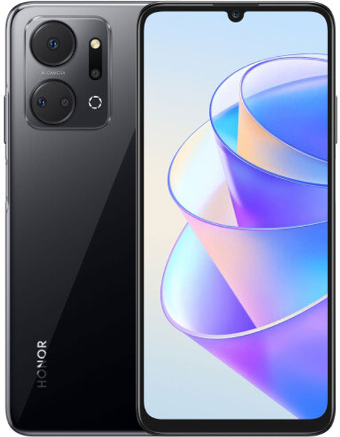 Smartfon Honor X7A 4/128GB DualSim Midnight Black (6936520817979) - obraz 1