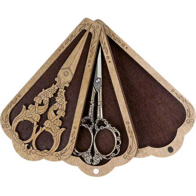 Шкатулка для рукоделия Wonderland Crafts FLZB(N)-017 (6,5*12см) Шкатулка для ножниц (8*15см) - изображение 2