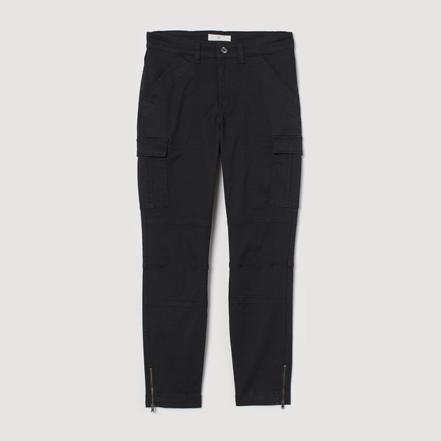 Джинсы карго женские H&M 822957002 822957002 44 (165/84А) Черные ...