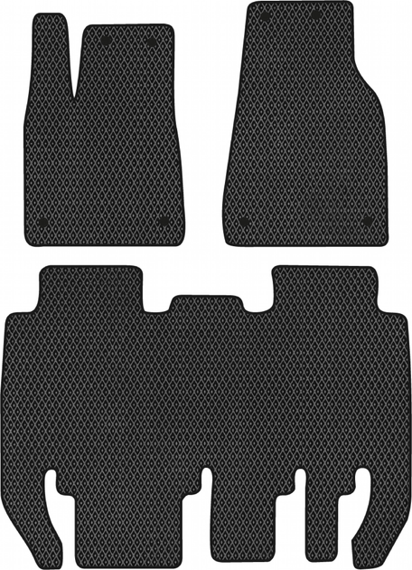 Акція на EVA килимки EVAtech в салон авто Tesla Model X 5 seats 2015+ SUV USA 3 шт Black від Rozetka