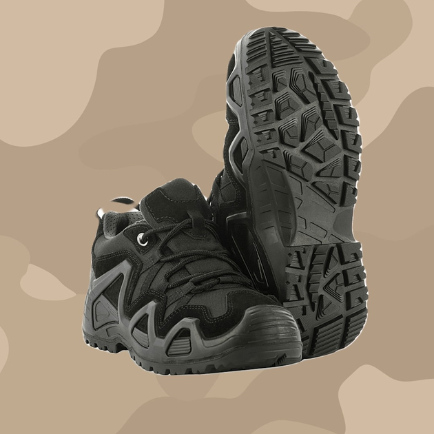 М-ТАС кросівки тактичні Alligator Black / Кросівки трекінгові чорні / Кросівки військові демісезонні / Розмір 39 - зображення 1