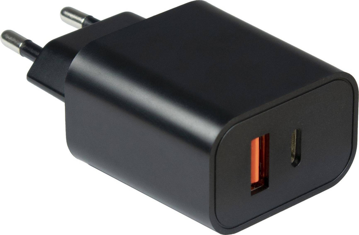 Мережевий зарядний пристрій Inter-Tech PD-2120 USB-C 20 Вт Чорний (88882226) - зображення 2