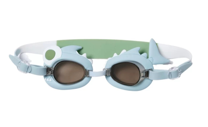 Okulary pływackie dla dzieci Sunnylife Shark Tribe Khaki (9339296061527) - obraz 1