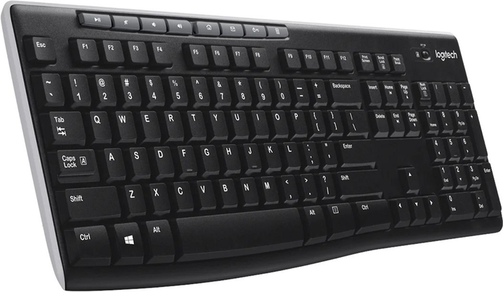 Klawiatura bezprzewodowa Logitech K270 Wireless Nordic Layout Black (920-003735) - obraz 4