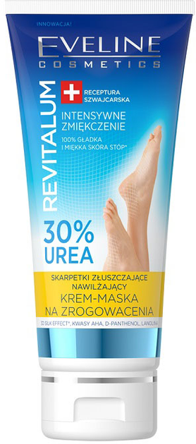 Skarpetki krem – maska Eveline Revitalum 30% Urea złuszczające na zrogowacenia 100 ml (5901761967937) - obraz 1