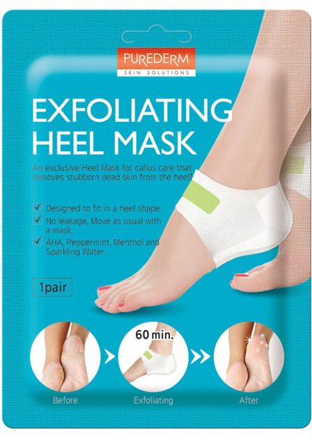 Маска-пілінг для п'ят Purederm Exfoliating Heel Mask 1 пара (8809541193224) - зображення 1