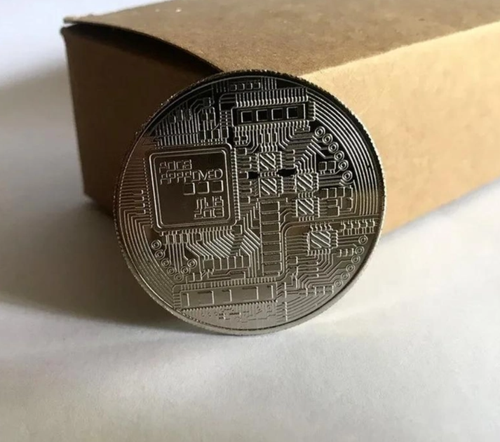 Сувенирная монета Bitcoin BTC Биткойн, в пластиковой коробочке, Silver - Фото 3 Сувенирная монета Bitcoin BTC Биткойн, в пластиковой коробочке, Silver - изображение 3