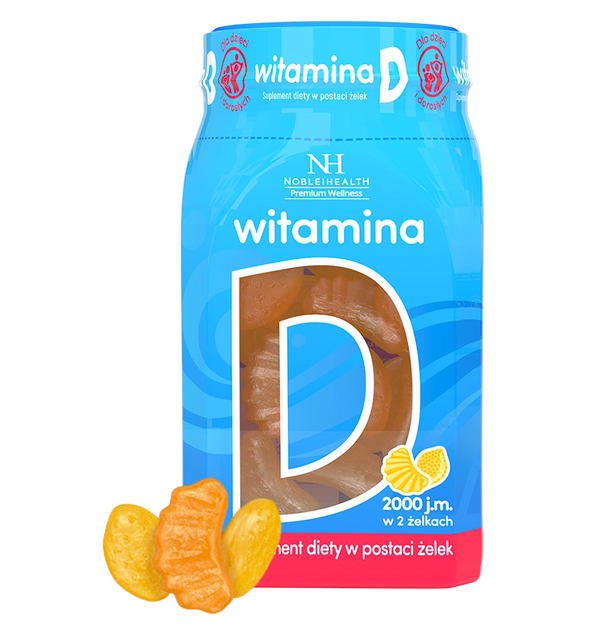 Suplement diety Noble Health Premium Wellness witamina D w postaci żelek 180 g (5902596094508) - obraz 1