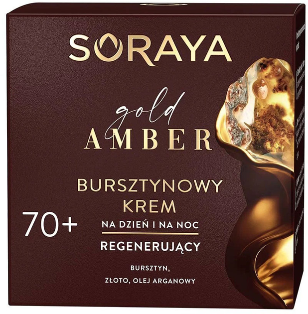 Krem do twarzy Soraya Gold Amber 70+ bursztynowy regenerujący na dzień i na noc 50 ml (5901045088211) - obraz 1