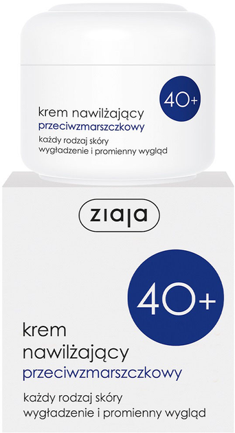 Krem do twarzy Ziaja nawilżający przeciwzmarszczkowy 40+ do każdego rodzaju skóry 50 ml (5901887019459) - obraz 1