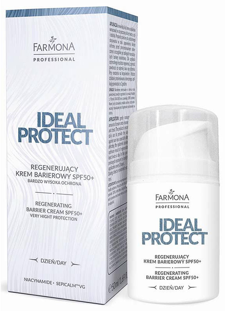 Krem do twarzy Farmona Ideal Protect regenerujący barierowy SPF50+ 50 ml (5900117590010) - obraz 1