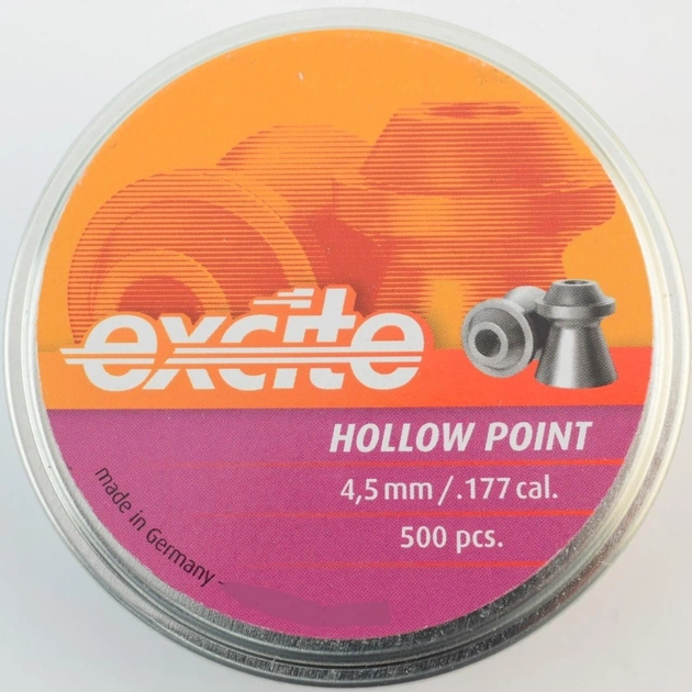 Кулі пневматичні H&N Diabolo Hollow Point 500 шт/уп 0,46 гр 4,5 мм - зображення 1