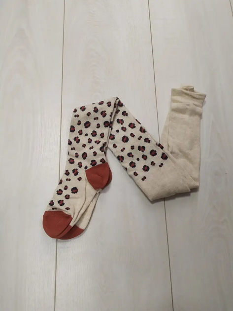 Колготы бежевые леопардовый принт Primark 110см (400094661) 